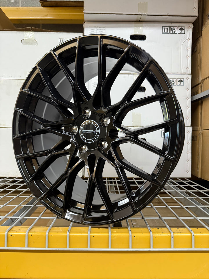 18" 5x114.3 Versus Vs442 - Black - fits most Honda, Nissan , Toyota, Hyundai, Kia, Lexus, mustang , newer Malibu
