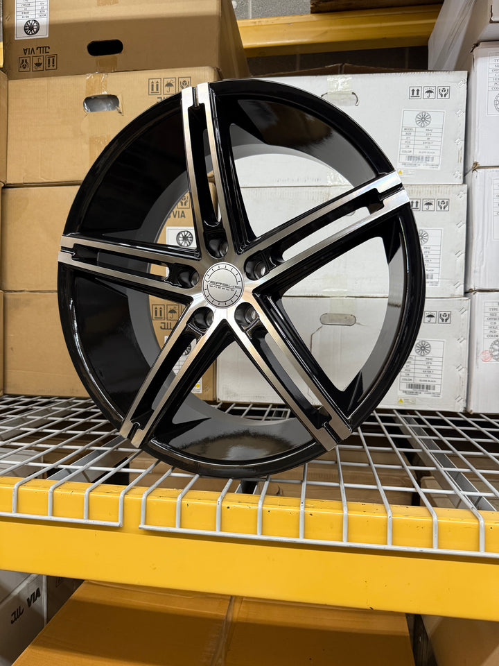 20" 5x114.3 VERSUS VS453 GLOSS BLACK MACHINED 5x114.3 FOR LEXUS ES GS  RX300 HUNDI FORD MUSTANG EXPLORER INFINITY G35 G37 TESLA MODLE 3 MODLE Y KIA K5 STINGER TOYOTA CAMRY AVALON NISSAN ALTIMA MAXIMA 2016^ Chevy MALIBU 2000-2013 IMPALA & MONTECARLO