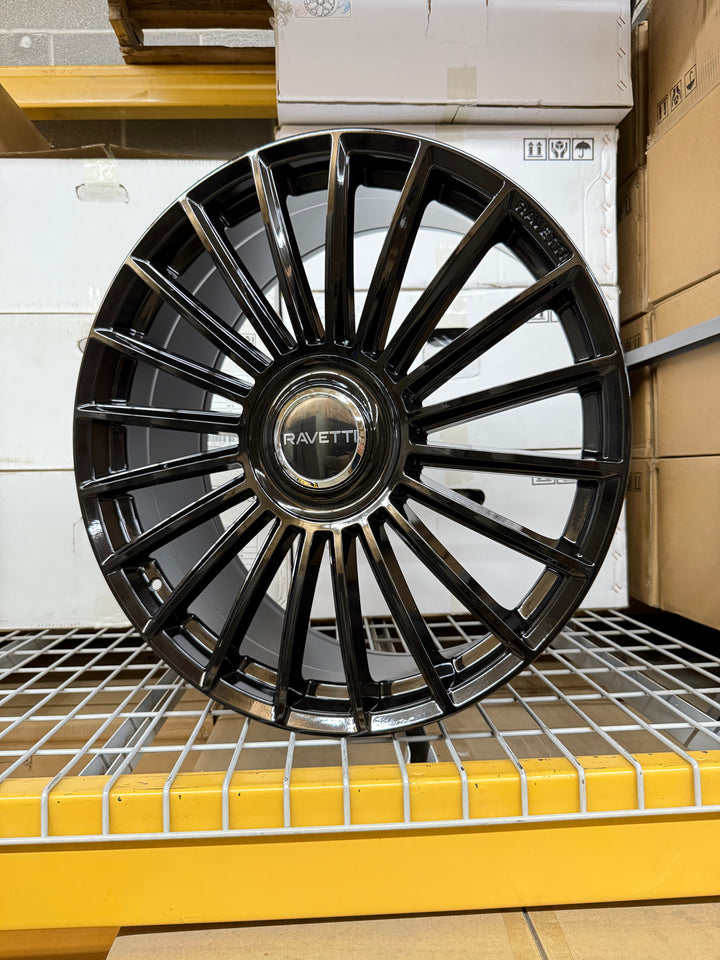 20" Ravetti M17 GLOSS BLACK WHEELS 5x114.3 5x115 5x120 FOR LEXUS ES GS HUNDI FORD MUSTANG EXPLORER INFINITY TESLA MODLE 3 MODLE Y X KIA TOYOTA CAMRY AVALON NISSAN ALTIMA MAXIMA CAMARO 2016^ Chevy MALIBU 00-13 IMPALA & MONTE CARLO CADILLAC CT RANGE ROVER