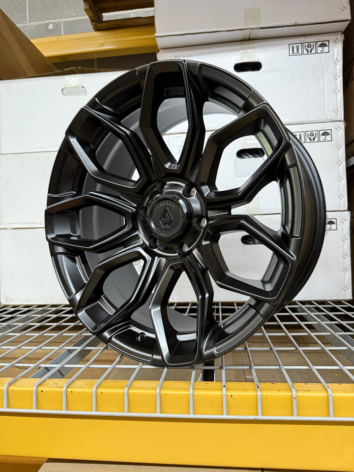 20" Arena Cobra A116 Satin Black

6X139.7 6x5.5 FITS CADILLAC ESCALADE DENALI YUKON CHEVY SILVERADO TAHOE SUBURBAN INFINITY QX80 DODGE RAM 1500 JEEP WAGONEER NISSAN TITAN TOYOTA TUNDRA TACOMA SEQUOIA 4RUNNER TESLA CYBER TRUCK FORD BRONCO
