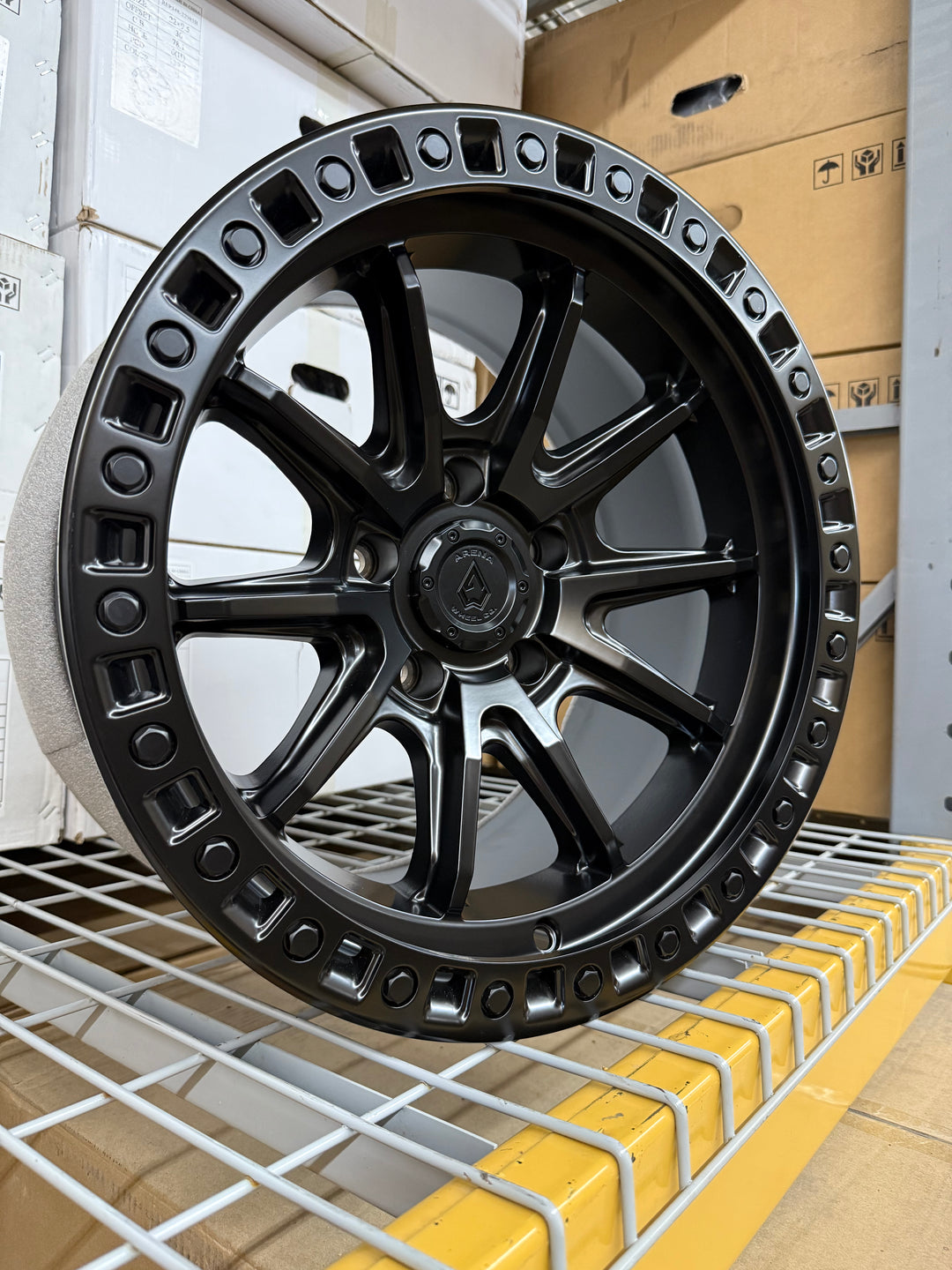 17" ARENA A103 MISSION SATIN BLACKFOR CHEVY COLORADO D-MAX S10 SILVERADO TAHOE SUBURBAN FORD BRONCO RANGER GMC CANYON YUKON NISSAN TITAN TOYOTA 4RUNNER FJ CRUISER  TACOMA TUNDRA JEEP WRANGLER GLADIATOR