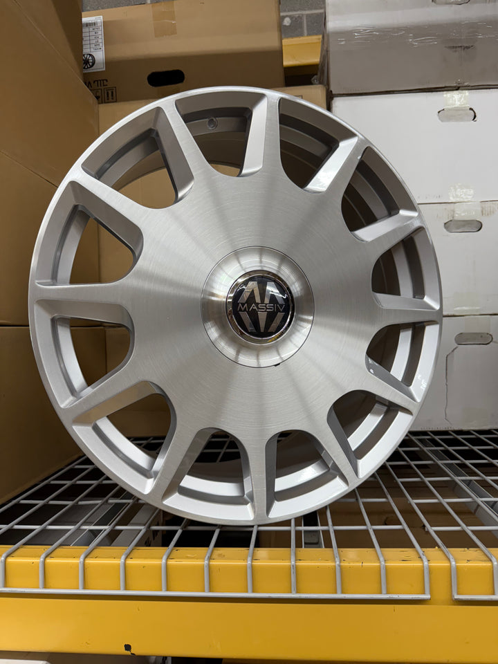 22" Massiv 927 Wheels BRUSHED 5x115 5x120 FOR DODGE CHARGER CHALLENGER 392 CHRYSLER 300 SRT8 CHEVY CAMARO ROVER RANGE ROVER HSE SPORT LEXUS LS BMW X5 X6