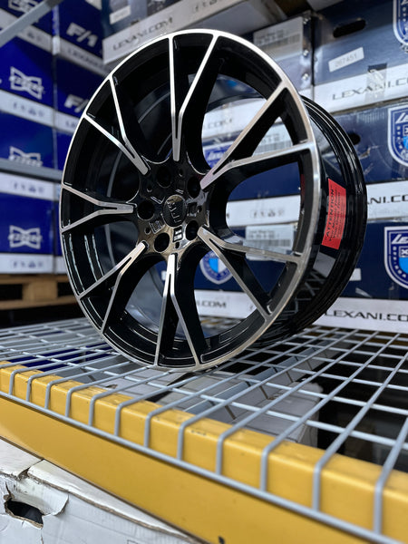 20" W712 WHEEL GLOSS BLACK & MACHINE 5x120 FOR CHEVROLET CAMARO SS CORVETTE CADILLAC CT5 CT6 ATS-V 2008-UP CTS CTSV BMW 3 5 6 2010^ 750 750LI X3