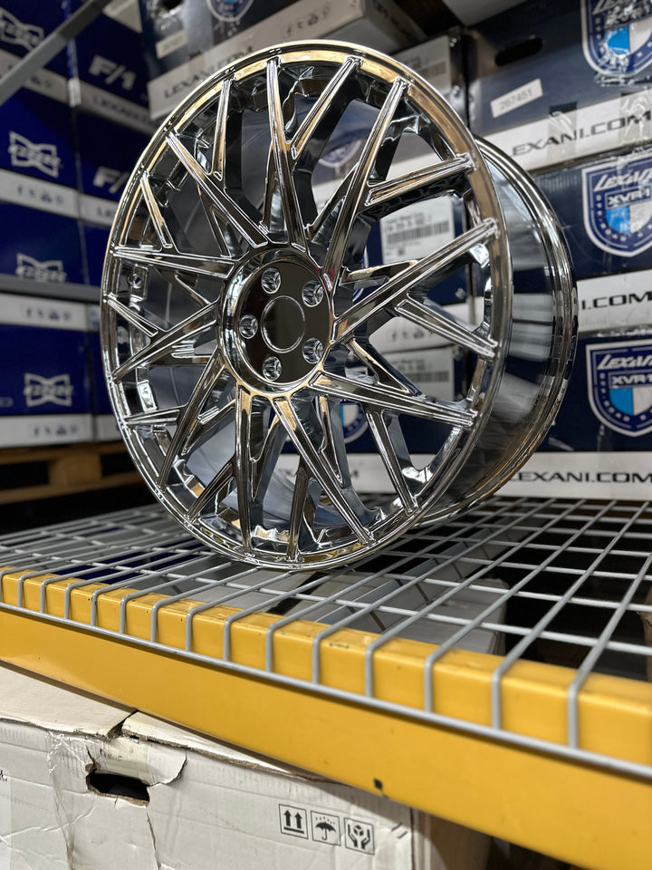 22” ECPLISE ECL101 WHEELS CHROME 5x114.3 FOR LEXUS ES GS  RX300 HUNDI FORD MUSTANG EXPLORER INFINITY G35 G37 TESLA MODLE 3 MODLE Y KIA K5 STINGER TOYOTA CAMRY AVALON NISSAN ALTIMA MAXIMA 2016^ Chevy MALIBU 2000-2013 IMPALA & MONTECARLO