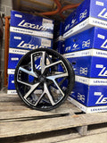 22" Lexani Gloss black w/brsh Face Chrome Rivet