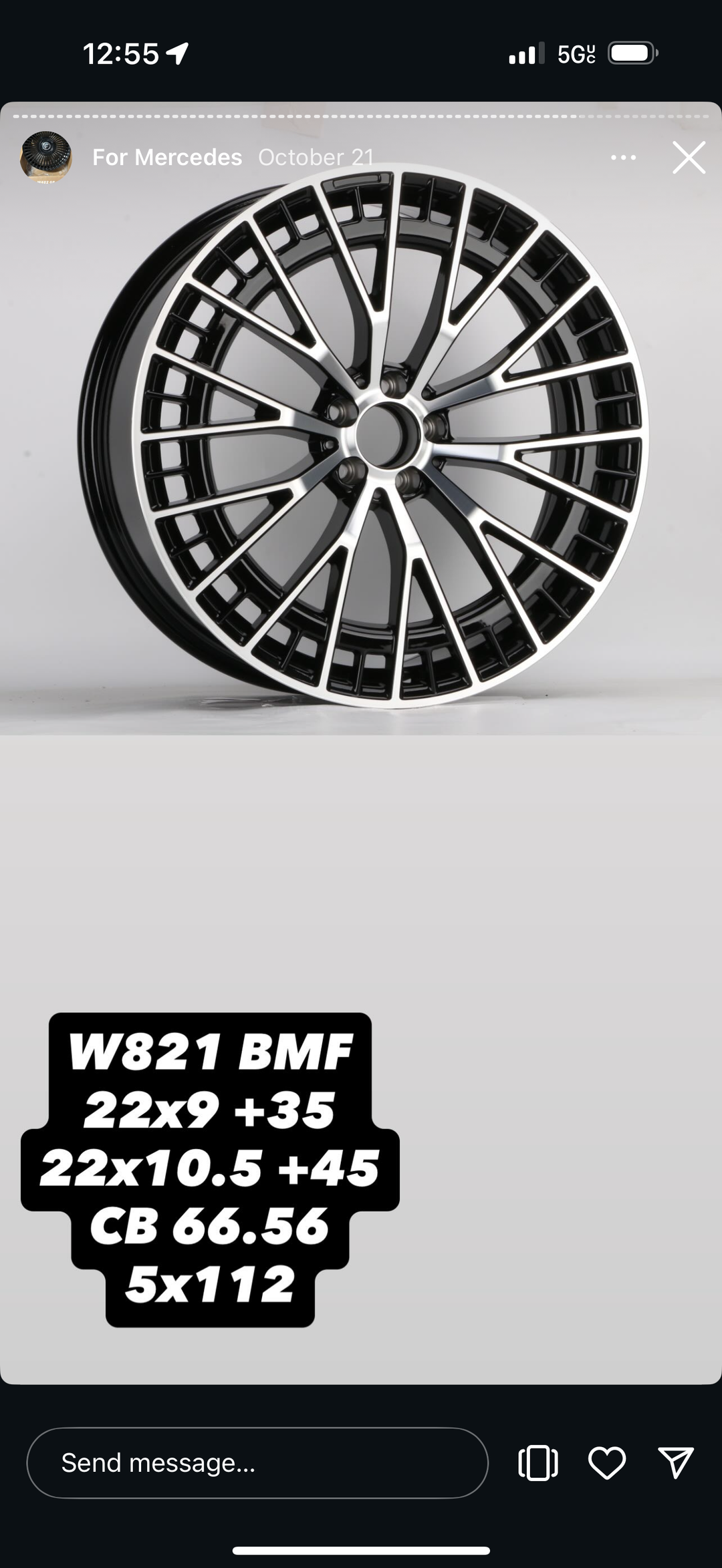 22" Mercedes Benz WHEELS 5x112 FOR E E350 E500 CLS, 4MATIC S550 S560 S580 GLA GLC GLE EQB EQS