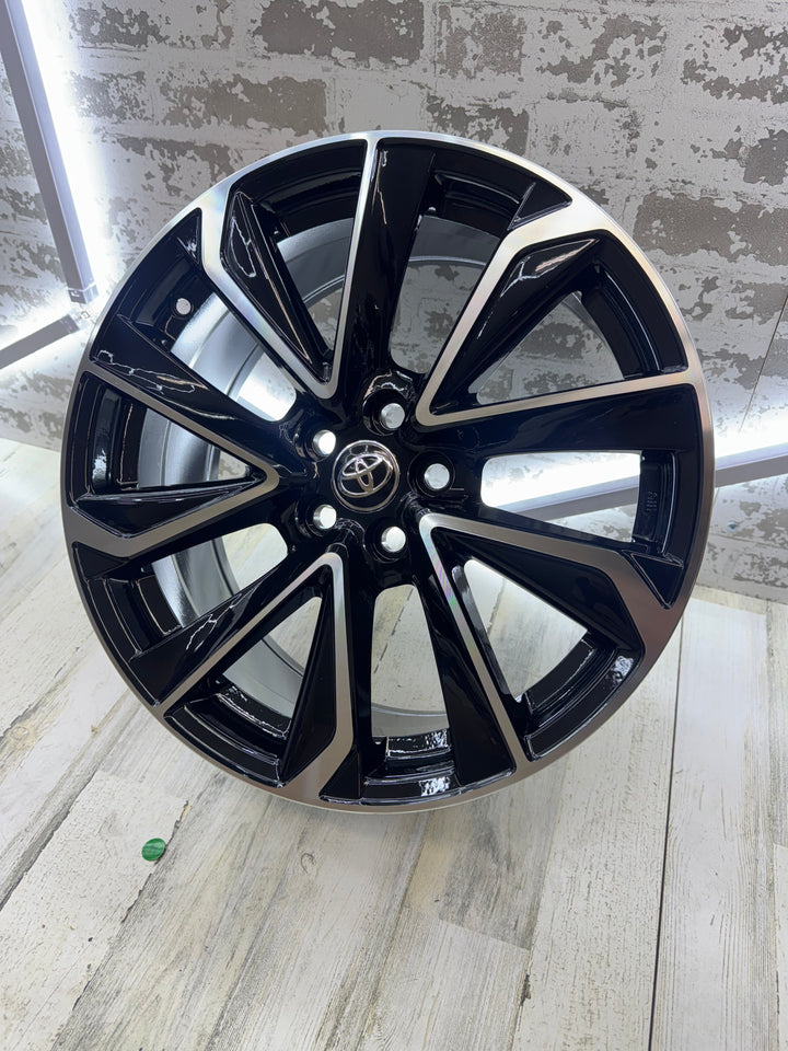 16” 17” 18" TOYOTA STYLE WHEELS W254 5x100 GLOSS BLACK MACHINE FOR TOYOTA COROLLA
