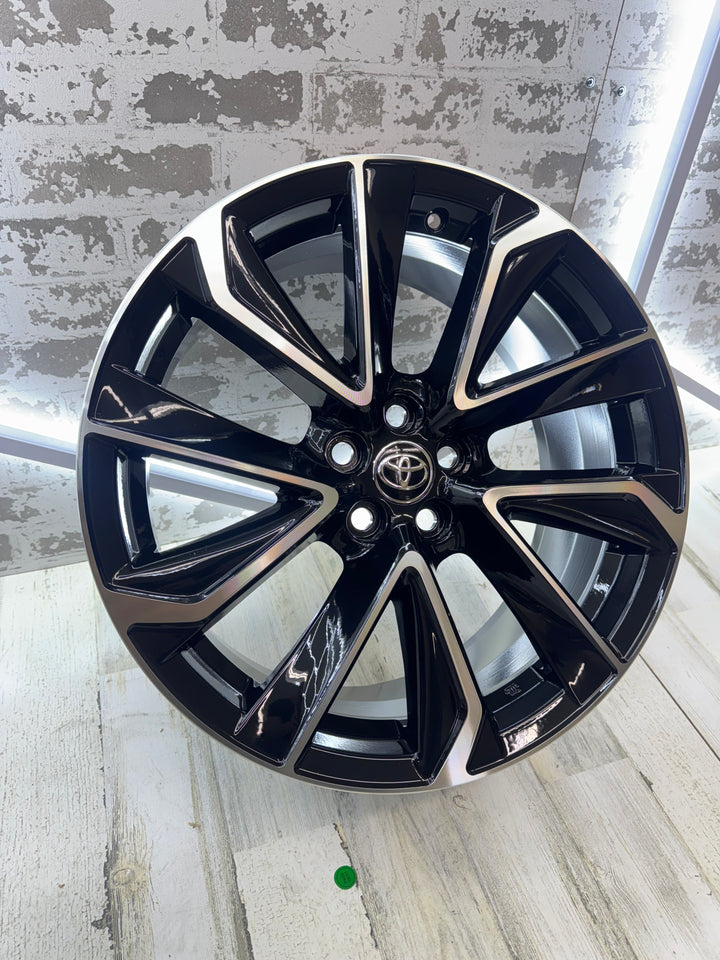 16” 17” 18" TOYOTA STYLE WHEELS W254 5x100 GLOSS BLACK MACHINE FOR TOYOTA COROLLA