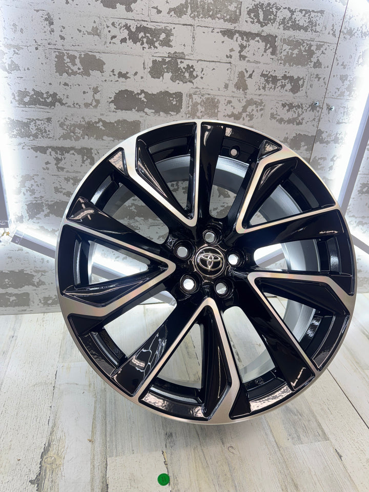 16” 17” 18" TOYOTA STYLE WHEELS W254 5x100 GLOSS BLACK MACHINE FOR TOYOTA COROLLA