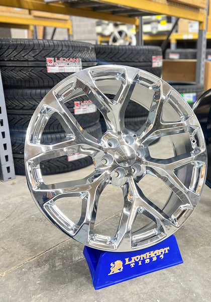 26" GM, Cadillac, Chevy SnowFlake Wheels in Chrome