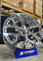 26" GM, Cadillac, Chevy SnowFlake Wheels in Chrome