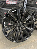 26" GM, Cadillac, Chevy 391 Style Rep Wheels in Gloss Black