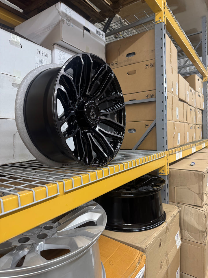 20" Arena Supreme A111 GLOSSY BLACK BRUSHED DDT FACE CLEAR FOR CHEVY 2500 2500HD 3500HD GMC SIERRA 2500HD SIERRA 3500HD