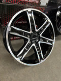 22" Ford F150, Expedition and Lincoln FD06 Stealth Style Rep Wheels in Gloss Black & Machine