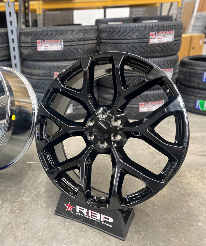 20" 6x139.7 Black 6X139.7 6x5.5 FITS CADILLAC ESCALADE DENALI YUKON CHEVY SILVERADO TAHOE SUBURBAN INFINITY QX80 DODGE RAM 1500 JEEP WAGONEER NISSAN TITAN  Regular price