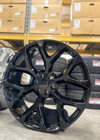 26" GM, Cadillac, Chevy 348 Style Rep Wheels in Gloss Black