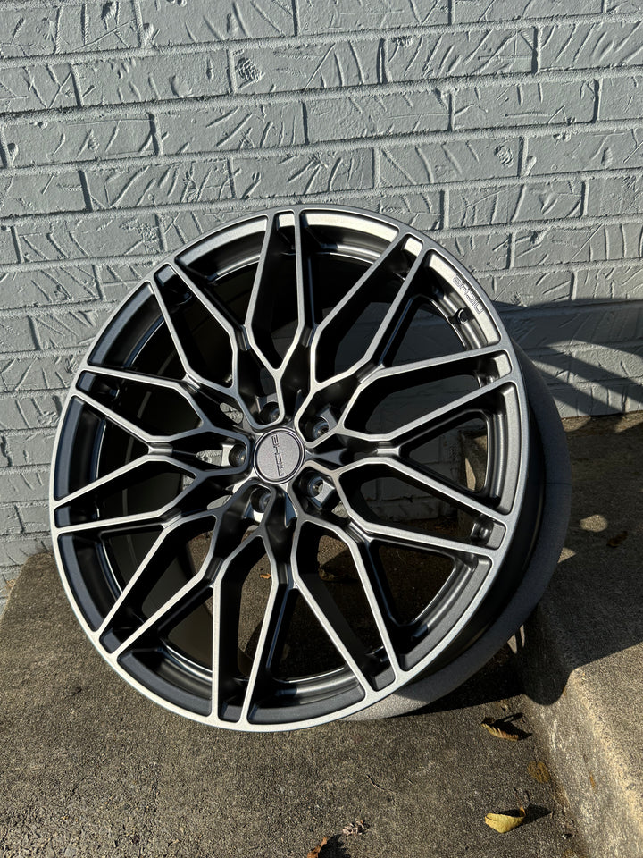 PROMO DEAL 22" NICHE GUNMETAL CALABRIA 5X114.3 5x114.3 FOR LEXUS ES GS  RX300 HUNDI FORD MUSTANG EXPLORER INFINITY G35 G37 TESLA MODLE 3 MODLE Y KIA K5 STINGER TOYOTA CAMRY AVALON NISSAN ALTIMA MAXIMA 2016^ Chevy MALIBU 2000-2013 IMPALA & MONTECARLO
