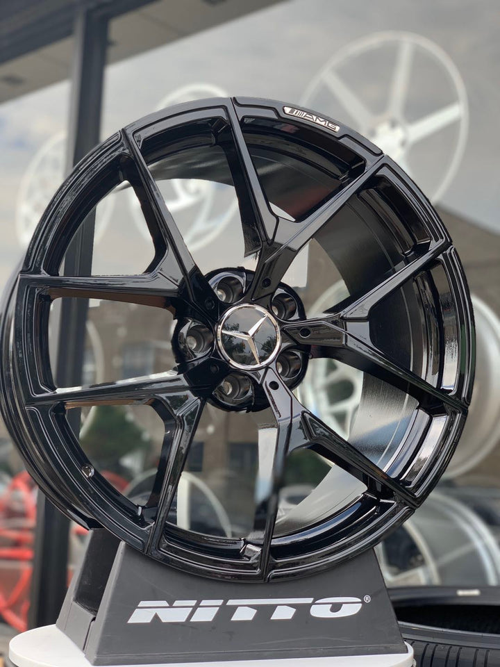 20" Mercedes Benz W838 WHEELS IN GLOSS BLACK 5x112 FOR E E350 E500 CLS, SL, CL S550 S560 S580 S600 S63 GLA GLC GLE EQB EQS