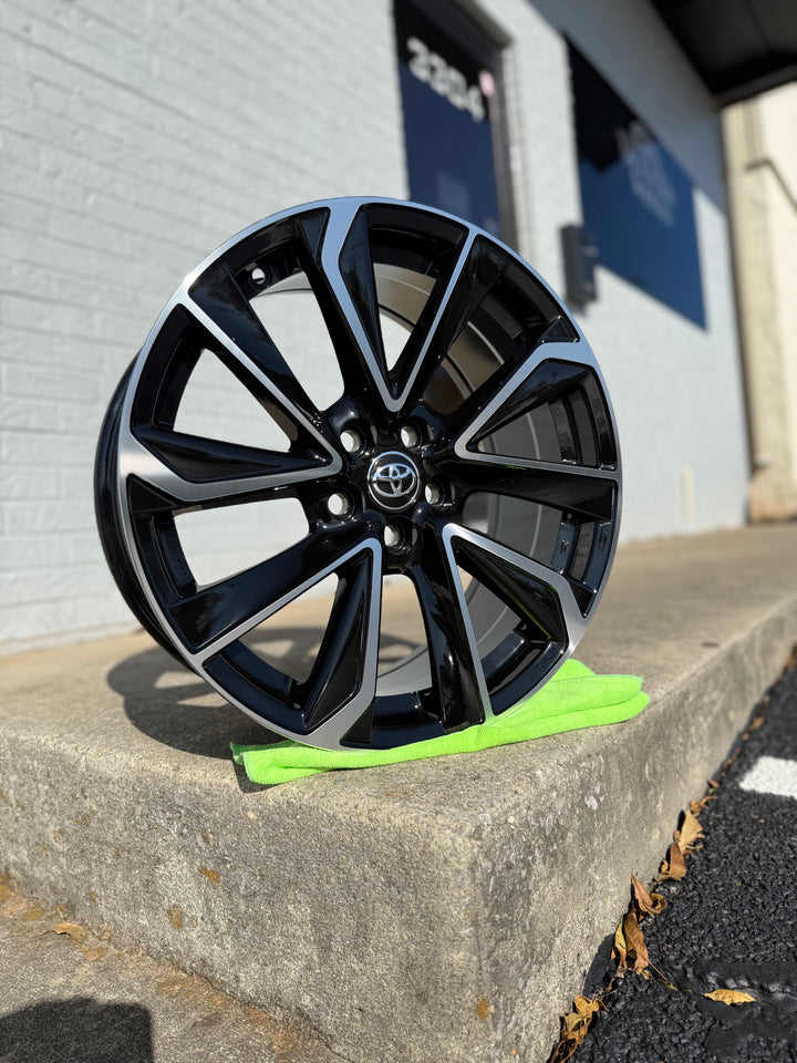 16” 17” 18" TOYOTA STYLE WHEELS W254 5x100 GLOSS BLACK MACHINE FOR TOYOTA COROLLA