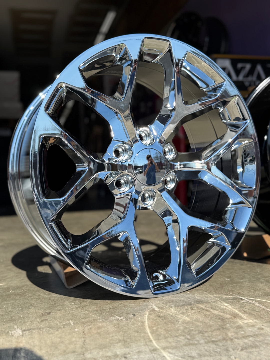 26" SNOWFLAKE REP 6X139.7 6x5.5 FITS CADILLAC ESCALADE DENALI YUKON CHEVY SILVERADO TAHOE SUBURBAN INFINITY QX80 DODGE RAM 1500 JEEP WAGONEER NISSAN TITAN