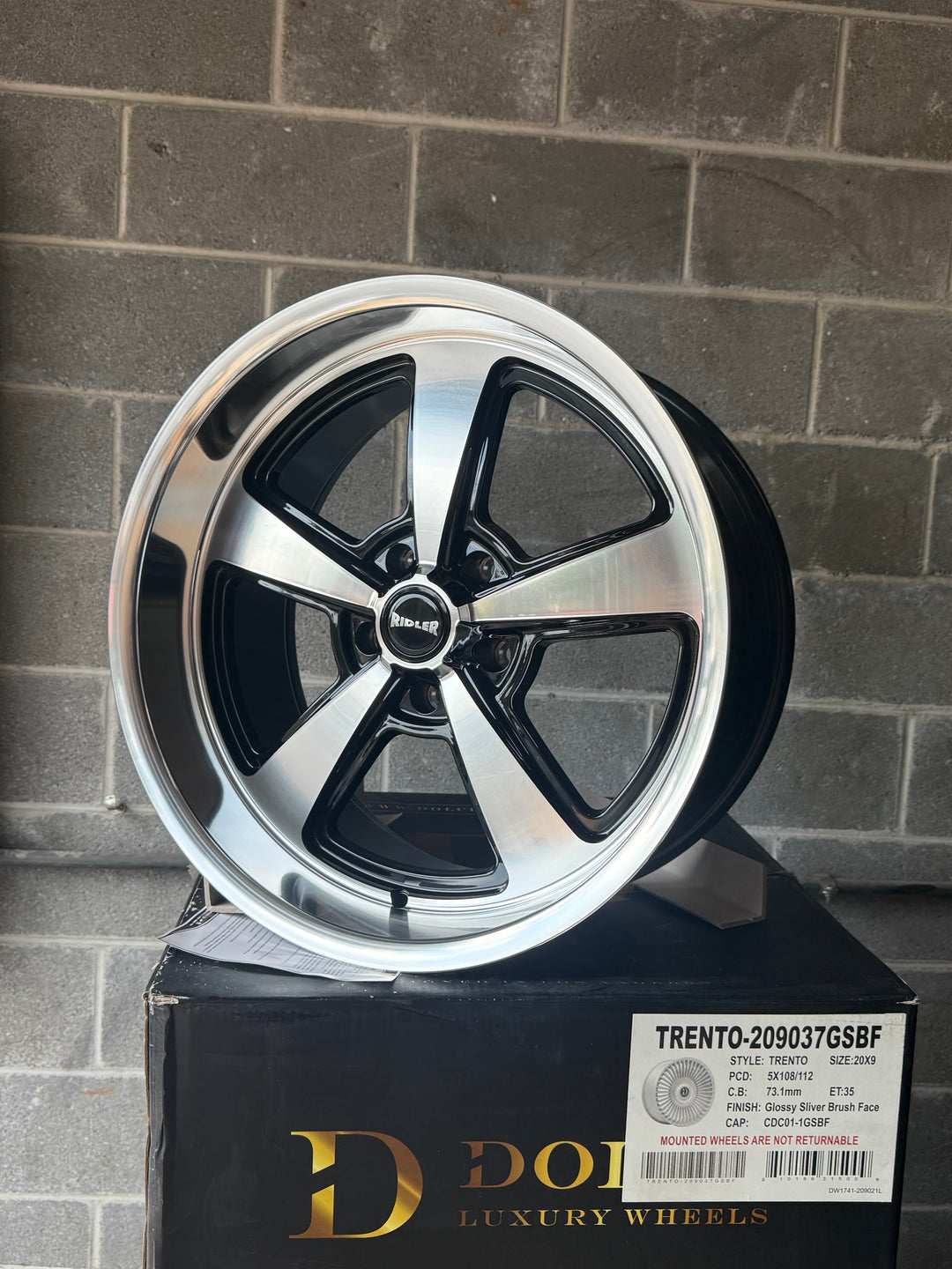Ridler 652 Black Machined Face and Lip FITS 5 LUG GMC YUKON CHEVY SUBURBAN SIERRA 1500 C10 OBS TAHOE BUBBLE &amp; DONK CAPRICE IMPALA