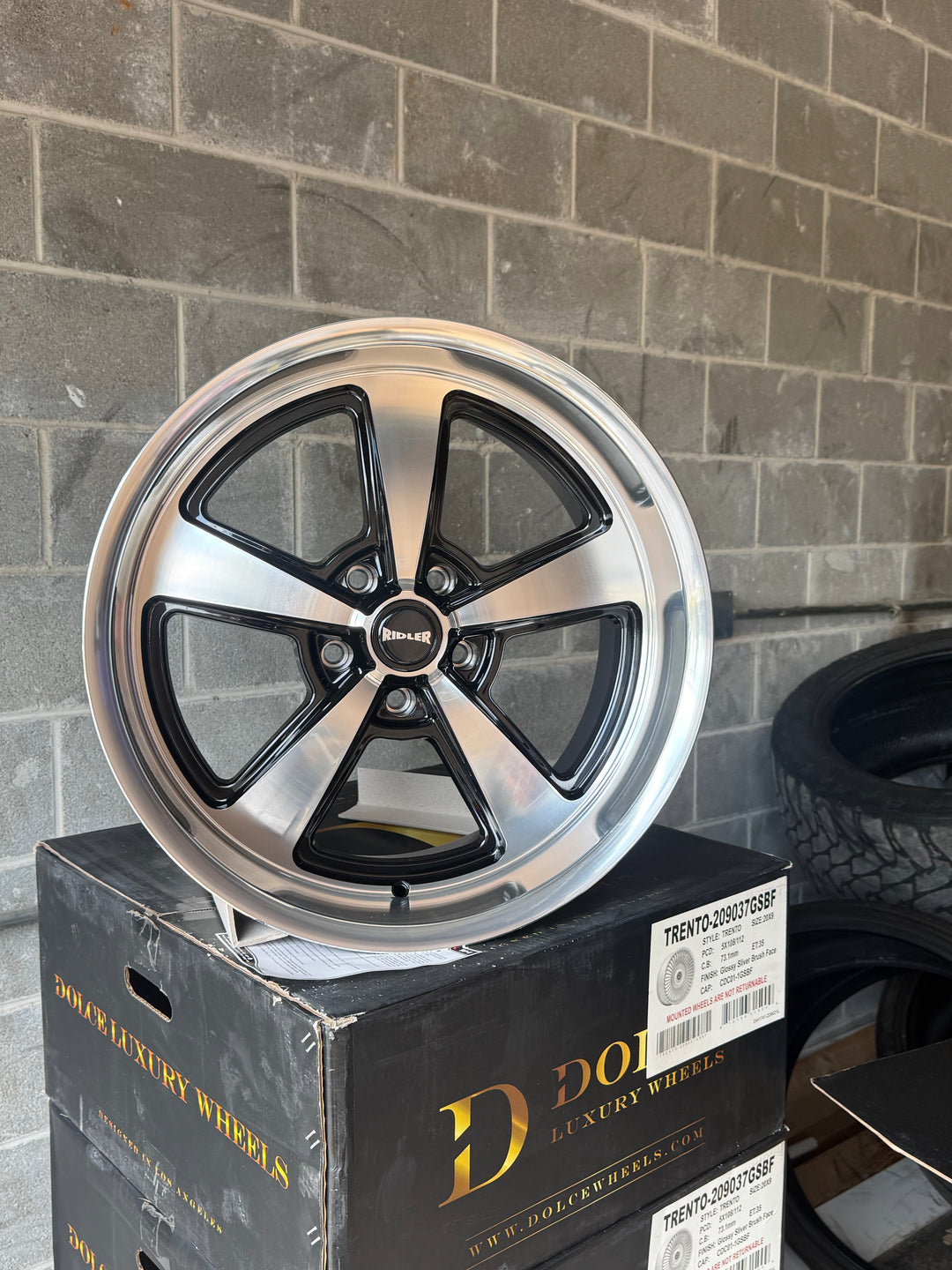Ridler 652 Black Machined Face and Lip FITS 5 LUG GMC YUKON CHEVY SUBURBAN SIERRA 1500 C10 OBS TAHOE BUBBLE &amp; DONK CAPRICE IMPALA
