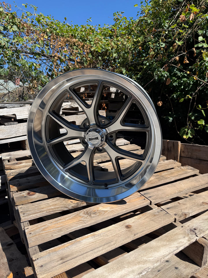 20" Ridler 661 Gloss Grey With Diamond Cut Face And Lip FITS 5 LUG GMC YUKON CHEVY SUBURBAN SIERRA 1500 C10 OBS TAHOE BUBBLE &amp; DONK CAPRICE IMPALA