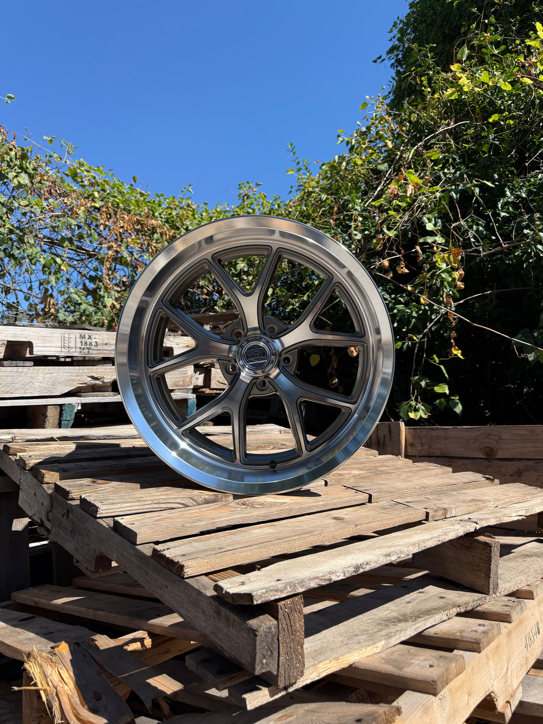 20" Ridler 661 Gloss Grey With Diamond Cut Face And Lip FITS 5 LUG GMC YUKON CHEVY SUBURBAN SIERRA 1500 C10 OBS TAHOE BUBBLE &amp; DONK CAPRICE IMPALA