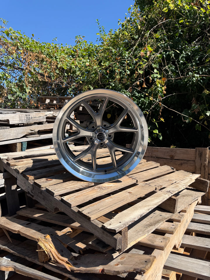 20" Ridler 661 Gloss Grey With Diamond Cut Face And Lip FITS 5 LUG GMC YUKON CHEVY SUBURBAN SIERRA 1500 C10 OBS TAHOE BUBBLE &amp; DONK CAPRICE IMPALA
