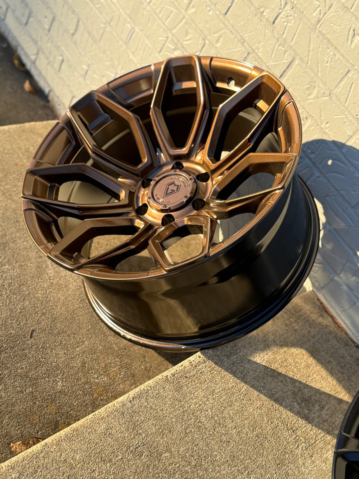 20" ARENA A116 SMOKED BRONZE FOR CHEVY COLORADO D-MAX S10 SILVERADO TAHOE SUBURBAN FORD BRONCO RANGER GMC CANYON YUKON NISSAN TITAN TOYOTA 4RUNNER FJ CRUISER  TACOMA TUNDRA