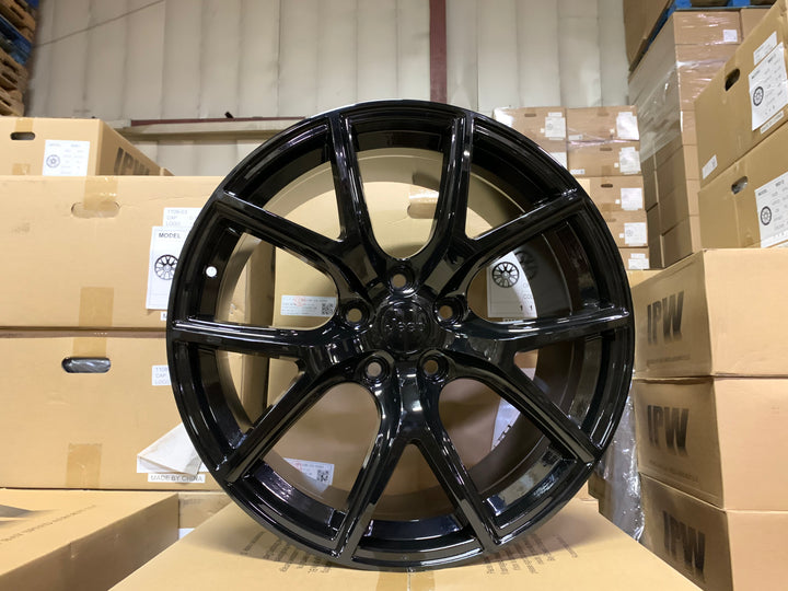 20” SRT JEEP STYLE WHEELS IN GLOSS BLACK 5x127 FOR JEEP GRAND CHEROKEE SRT TRACKHAWK DODGE DURANGO
