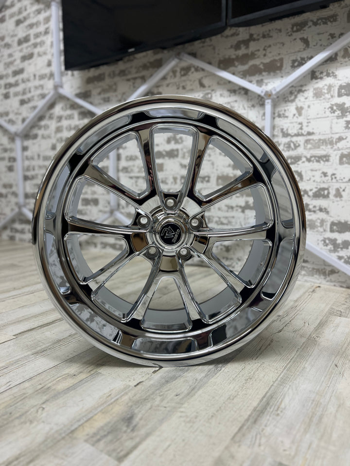 18" Resto Laguna R101 Chrome(5x4.75 5x120) FITS 1960s & 1980s IMPALA 1960s to 1980s CAMARO CHEVELLE CUTLASS MONTE CARLO Chevy S10 BLAZER