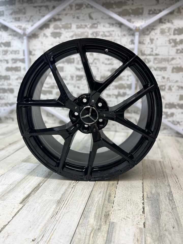 20" Mercedes Benz W838 WHEELS IN GLOSS BLACK 5x112 FOR E E350 E500 CLS, SL, CL S550 S560 S580 S600 S63 GLA GLC GLE EQB EQS