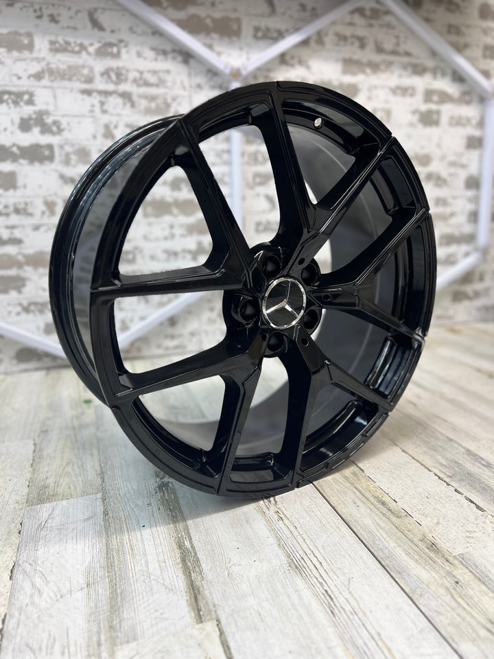 20" Mercedes Benz W838 WHEELS IN GLOSS BLACK 5x112 FOR E E350 E500 CLS, SL, CL S550 S560 S580 S600 S63 GLA GLC GLE EQB EQS