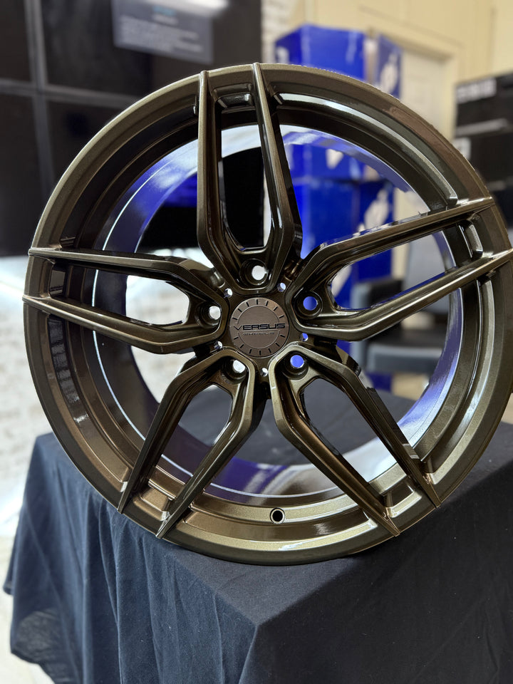 18" Versus VS7371 Gloss Bronze 5X114.3  FOR MUSTANG INFINITY G35 G37 LEXUS ES GS IS300 IS350 LS400 RX300 NISSAN 370Z 350Z