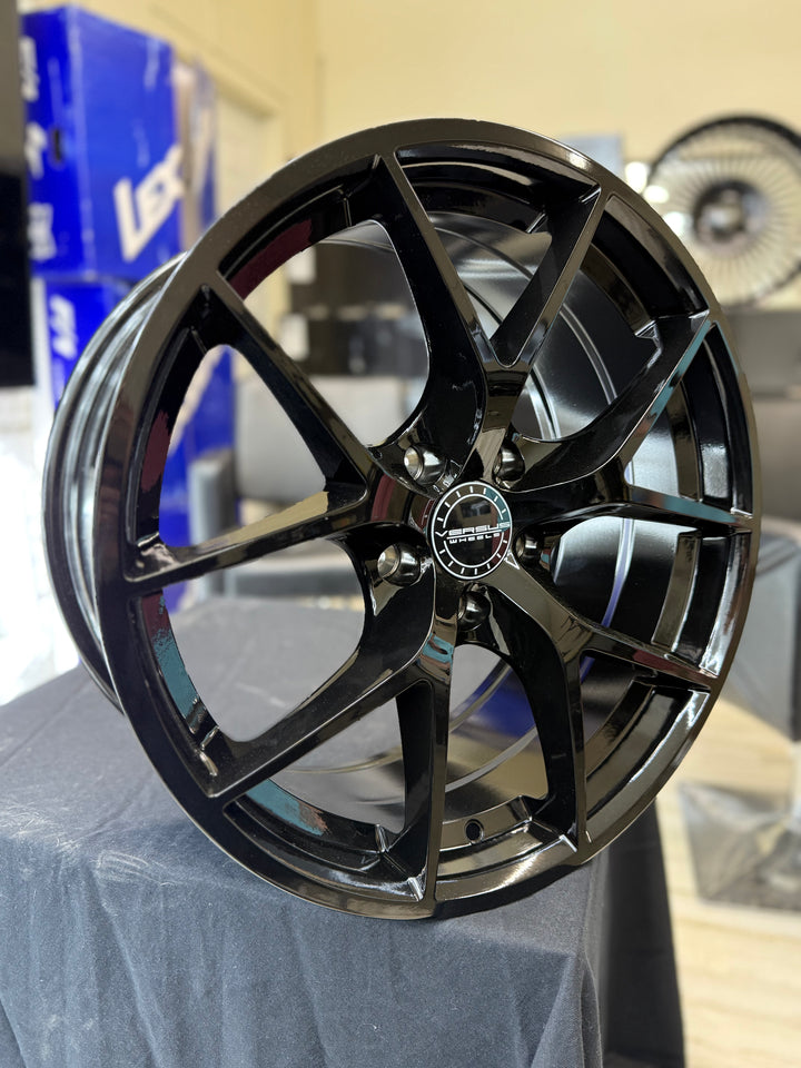 18" 5x114.3 Versus VS263 BLACK FOR FORD MUSTANG KIA STINGER K5 TOYOTA CAMRY AVALON LEXUS ES GS IS300 IS350 LS400 RX300 NISSAN 350Z 370Z GENESIS G70 G80 G90