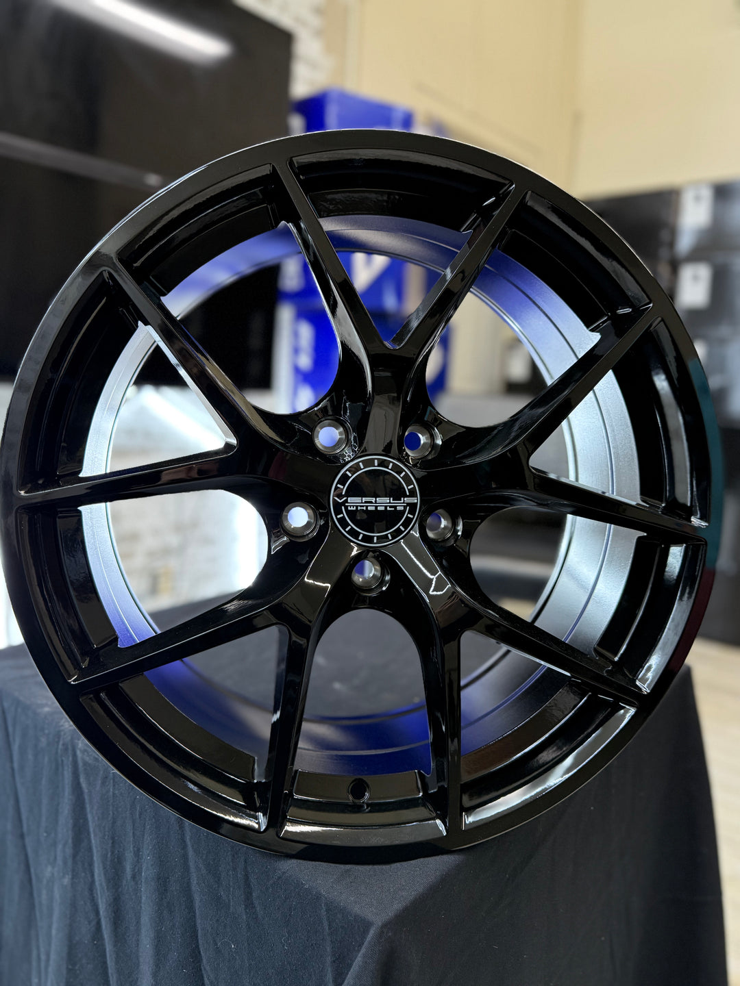 18" 5x114.3 Versus VS263 BLACK FOR FORD MUSTANG KIA STINGER K5 TOYOTA CAMRY AVALON LEXUS ES GS IS300 IS350 LS400 RX300 NISSAN 350Z 370Z GENESIS G70 G80 G90