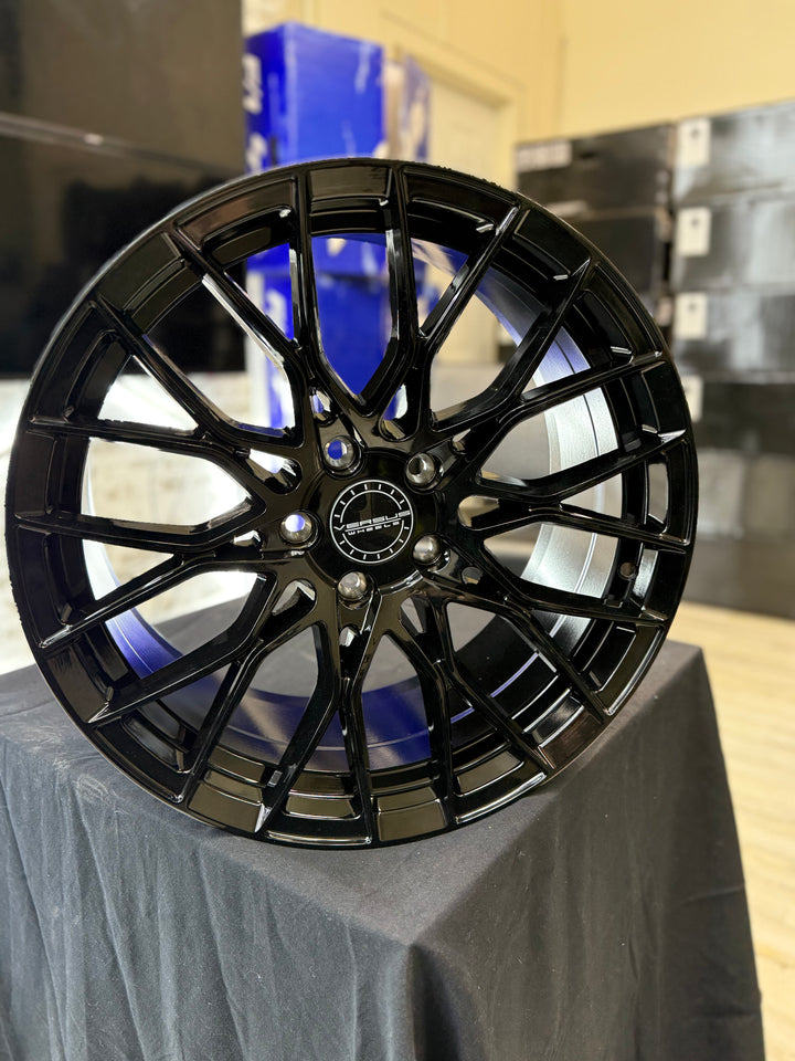 18" 5x114.3 Versus Vs442 - Black - fits most Honda, Nissan , Toyota, Hyundai, Kia, Lexus, mustang , newer Malibu