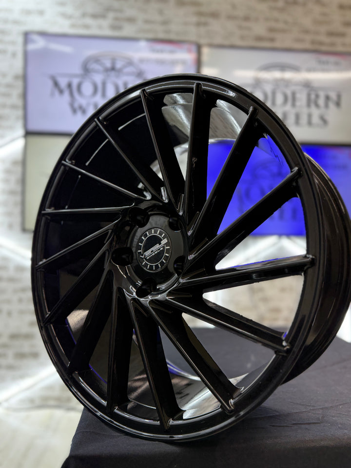 18" 5x114.3 Versus VS32 BLACK FOR TOYOTA CAMRY AVALON LEXUS ES GS IS300 IS350 LS400 RX300 GENESIS G70 G80 G90 INFINITY G5 G37