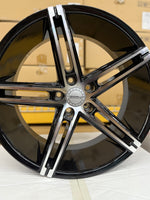 20" 5x114.3 Versus VS352 GLOSS BLACK MACHINED FACED