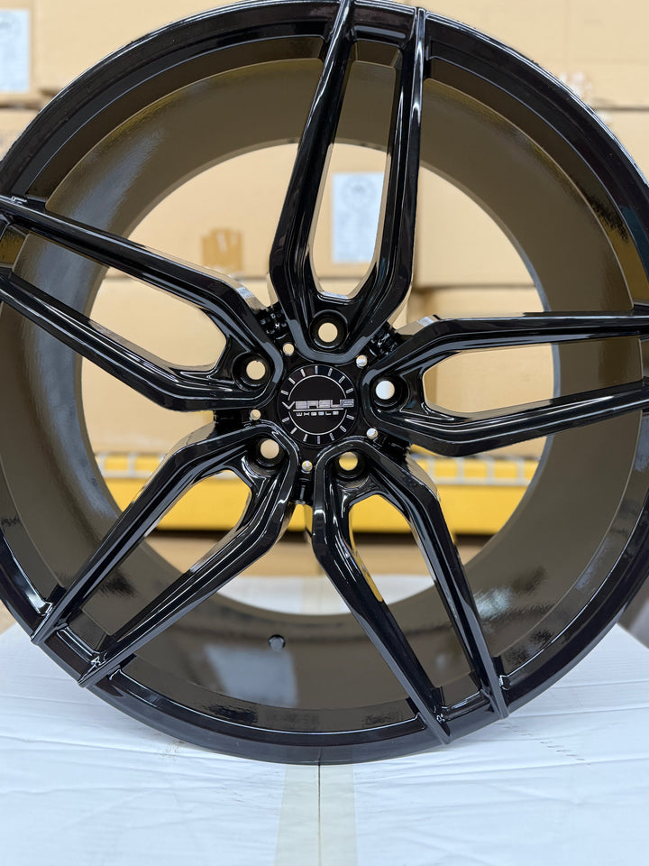 20" 5X114.3 VERSUS VS7371  GLOSS BLACK FOR HONDA ACCORD CIVIC TOYOTA CAMRY PRIUS RAV4 Lexus LS FORD EDGE FUSION MUSTANG ESCAPE EXPLORER KIA K3 K5 K7 K8 SOUL NISSAN ALTIMA ROGUE MAXIMA
