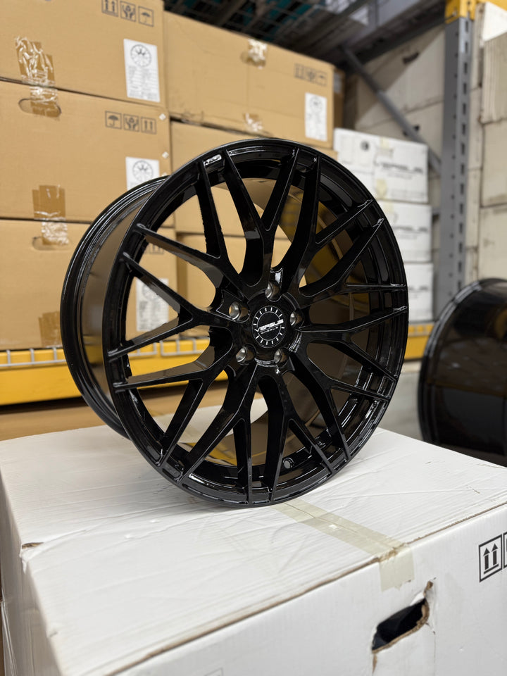 18" 5x108 VERSUS VS24 GLOSS BLACK FOR FORD FUSION ESCAPE ESCORT JAGUAR F-TYPE X-TYPE XF XJ XE LAND ROVER RANGE ROVER EVOQUE