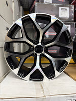 24" Gloss black And Machine 384N NEW STYLE Snowflakes