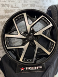 22" Lexani Gloss black w/brsh Face Chrome Rivet