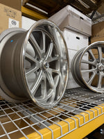 Staggered Resto Laguna R101 Texture Gun Metal Center Milled Window Diamond Cut Lip