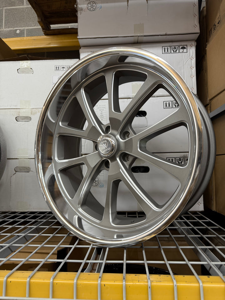 18” 20” 22” RESTO WHEEL Laguna R101 TEXTURE GUN METAL W/ DIAMOND CUT LIP (5x5 5x127) STAGGERED FITS 5 LUG GMC YUKON CHEVY SUBURBAN SIERRA 1500 C10 OBS TAHOE BUBBLE & DONK CAPRICE IMPALA