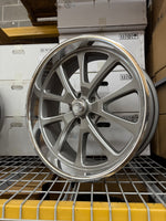Staggered Resto Laguna R101 Texture Gun Metal Center Milled Window Diamond Cut Lip