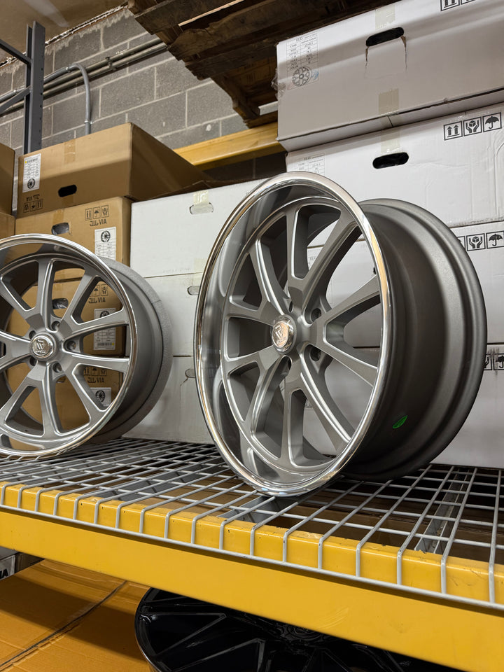 18” 20” 22” RESTO WHEEL Laguna R101 TEXTURE GUN METAL W/ DIAMOND CUT LIP (5x5 5x127) STAGGERED FITS 5 LUG GMC YUKON CHEVY SUBURBAN SIERRA 1500 C10 OBS TAHOE BUBBLE & DONK CAPRICE IMPALA