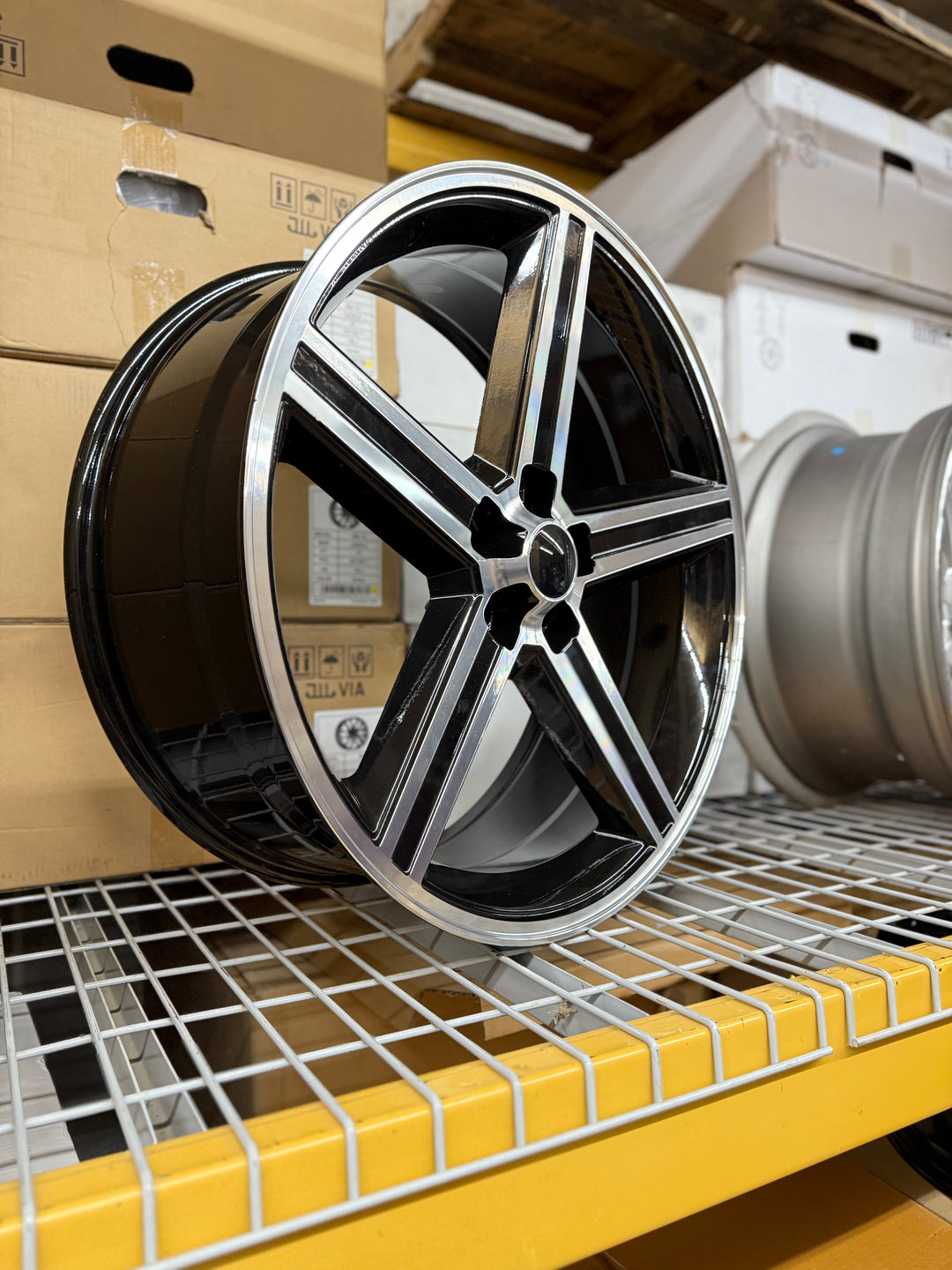 22” Iroc Wheels 5102 BLACK & MACHINE 5x5 5x127 FITS CHEVY TRUCK OBS 1990s BUBBLE CAPRICE IMPALA