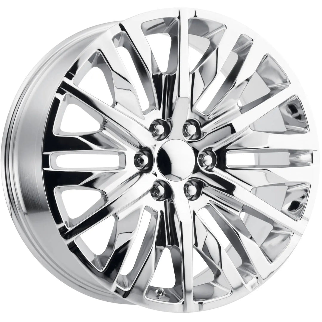24" Chrome REPS  6X139.7 6x5.5 FITS CADILLAC ESCALADE DENALI YUKON CHEVY SILVERADO TAHOE SUBURBAN INFINITY QX80 DODGE RAM 1500 JEEP WAGONEER NISSAN TITAN